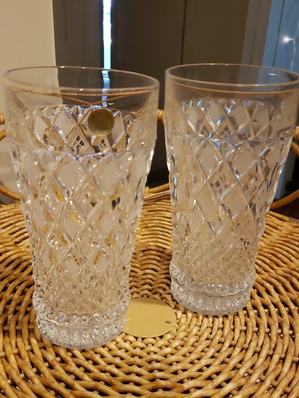 Crystal Cut Glass Tumbler - Clear (Set of 2)